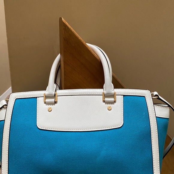 Michael Kors Selma Bag Blue & White EUC - Picture 3 of 8